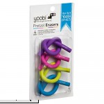YoobiTM Pretzel Erasers Multicolor 4 Pack